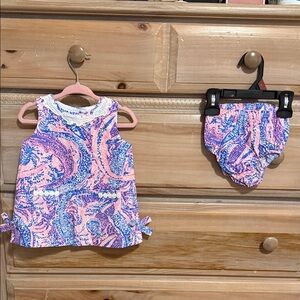 Lilly Pulitzer Pink and Purple Kids Dress Set